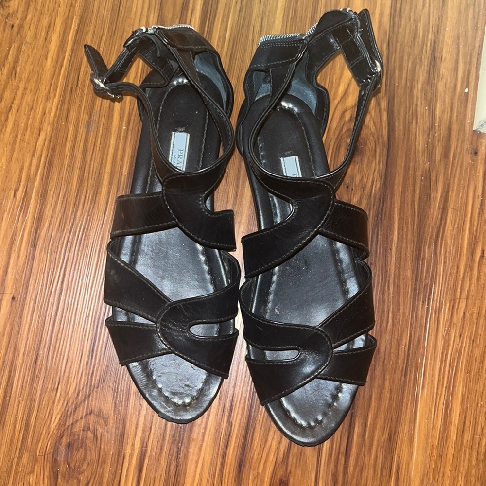 Black Prada sandals!